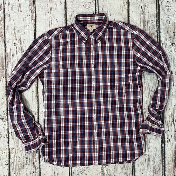 Brooks Brothers Red Fleece Plaid Button Down Long Sleeve Shirt - Picture 1 of 6